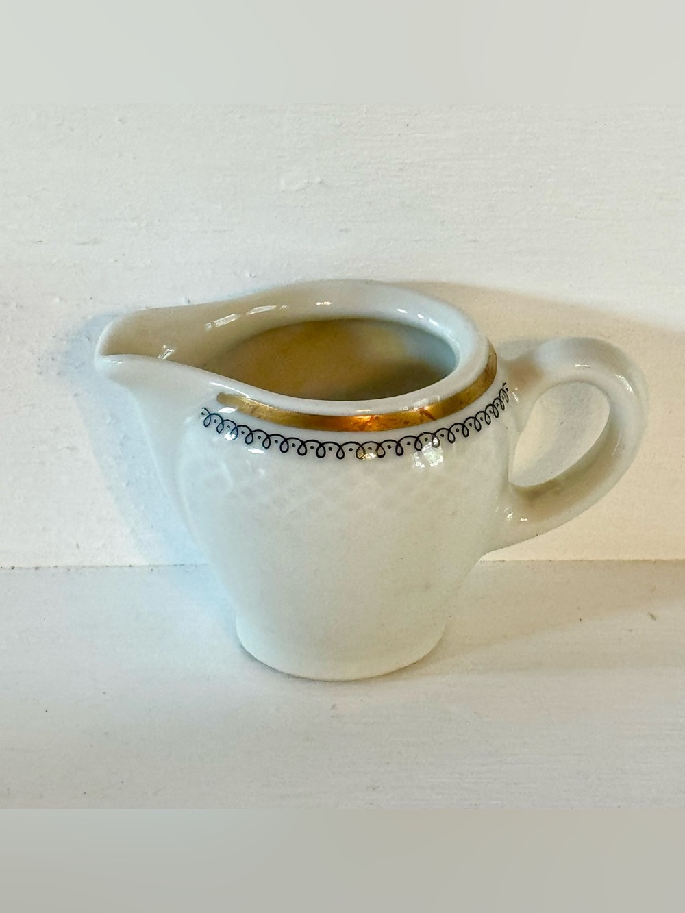 Vintage White 2" Mini Bavaria Germany Eschenbach Roswitha #61 Pitcher Creamer